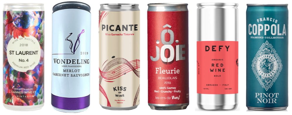 Red best sale tin cans